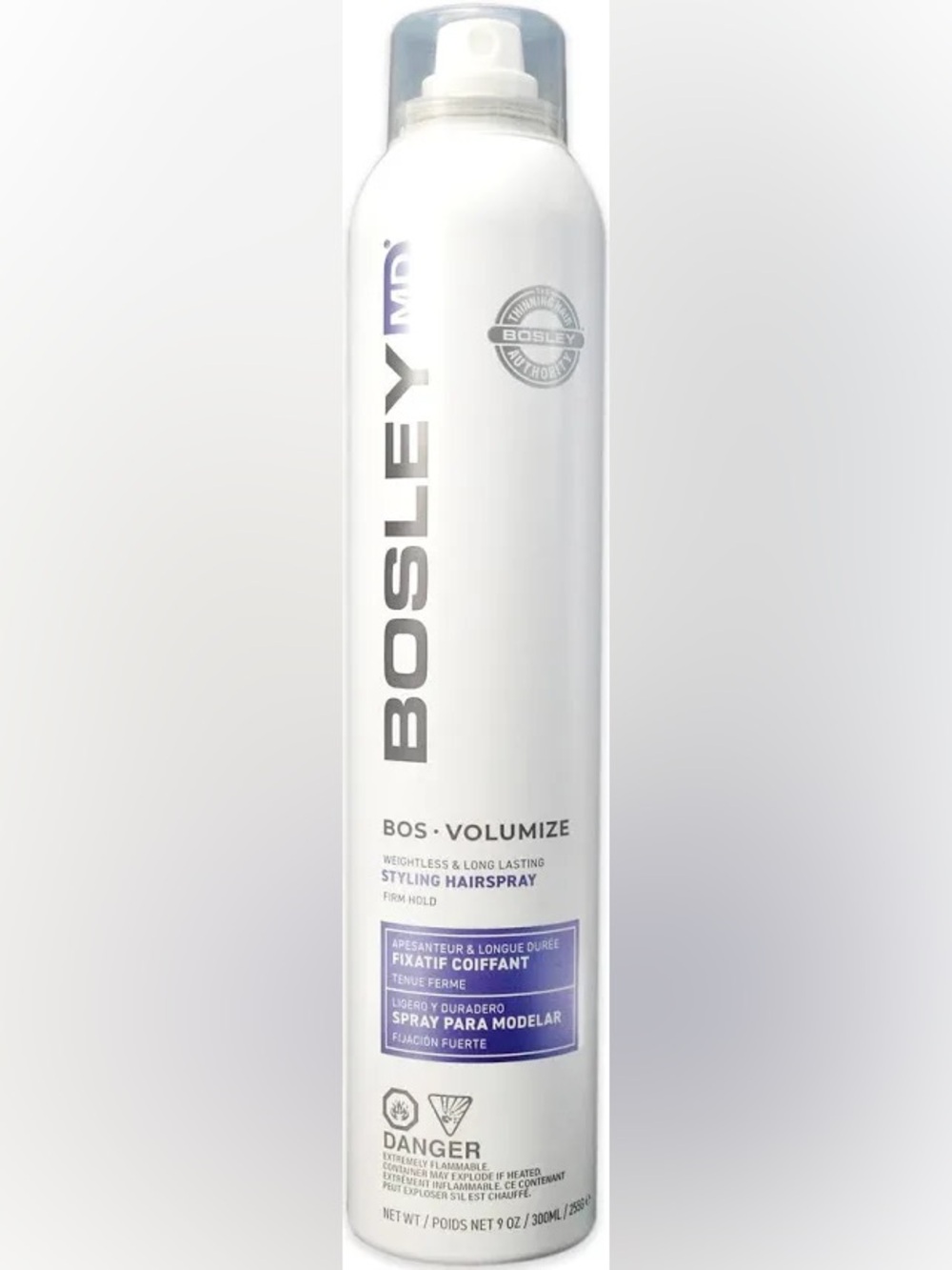 Bosley Professional Strength Bos Volume Stlying Hairspray Firm Hold 9 oz
